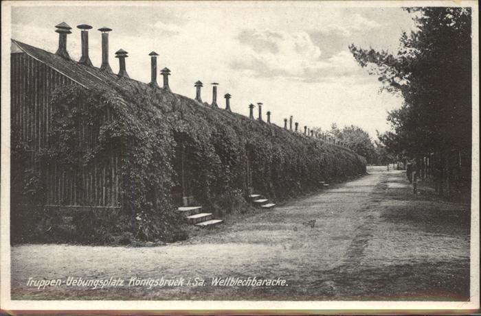 Koenigsbrueck Truppenuebungsplatz Wellblechbaracke