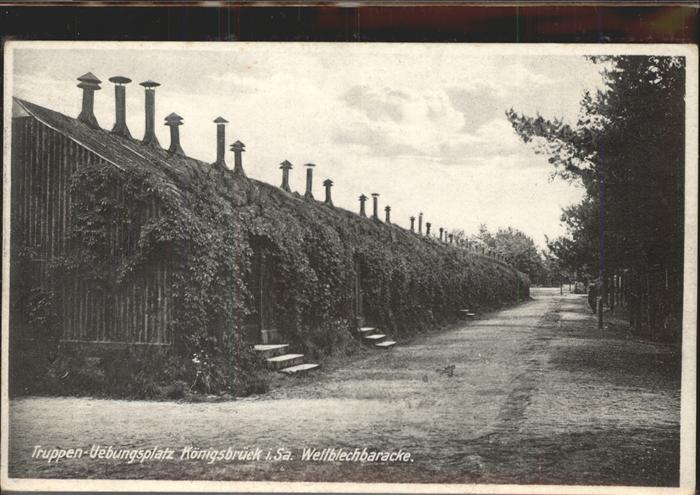 Koenigsbrueck Truppenuebungsplatz Wellblechbaracke