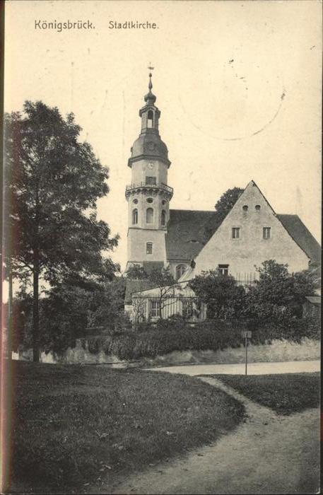 Koenigsbrueck Partie an der Stadtkirche