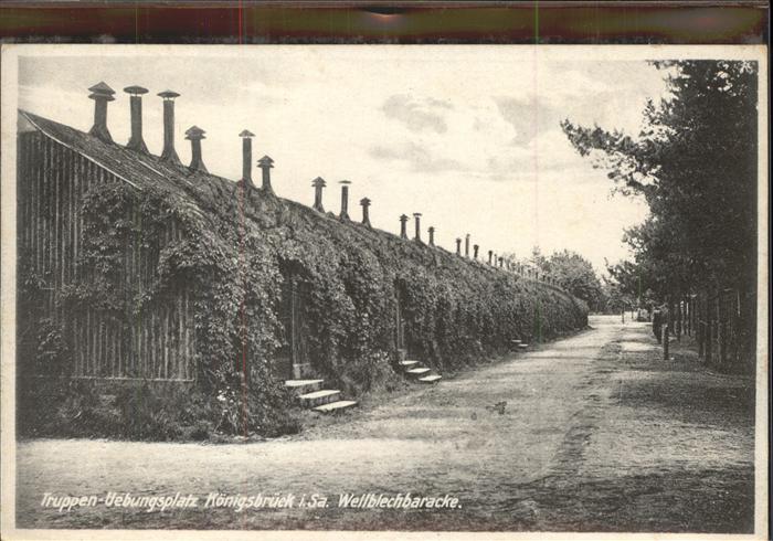 Koenigsbrueck Truppenuebungsplatz Wellblechbaracke