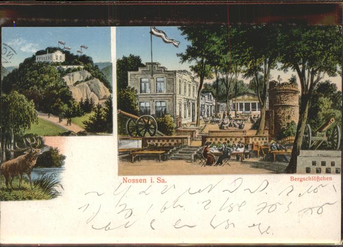 Nossen Bergschlösschen Park Hirsch Kanone Küns