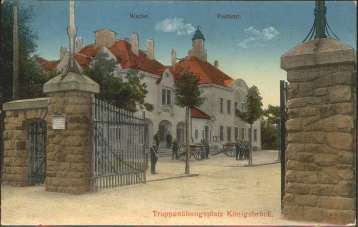 Koenigsbrueck Truppenübungsplatz Wache Postamt Kanone