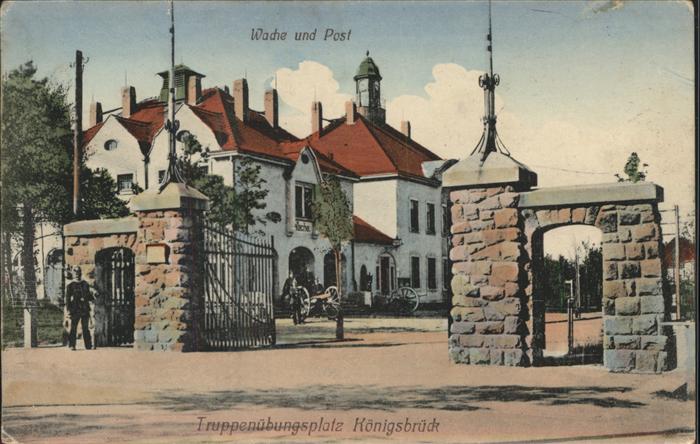 Koenigsbrueck Truppenübungsplatz Wache Postamt Kanone