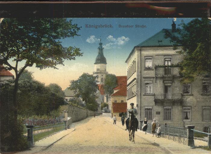 Koenigsbrueck Dresdener Strasse Kirche Reiter