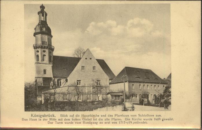Koenigsbrueck Stadtkirche Pfarrhaus