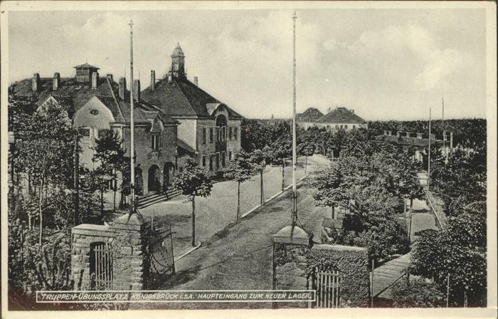 Koenigsbrueck Truppenübungsplatz Haupteingang zum Neu