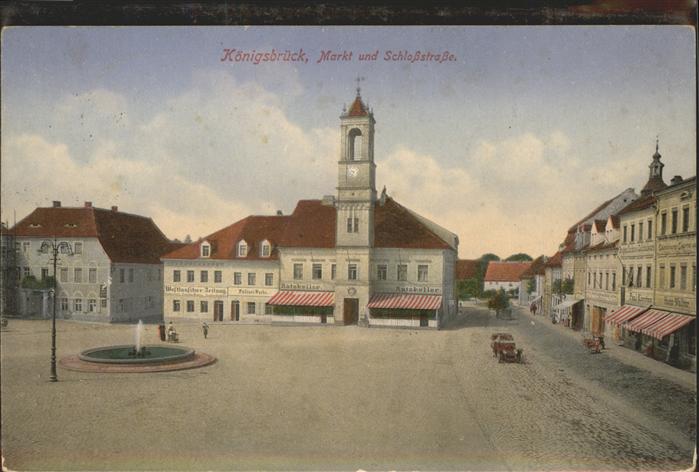 Koenigsbrueck Markt Rathaus Ratskeller Schloss_Strass