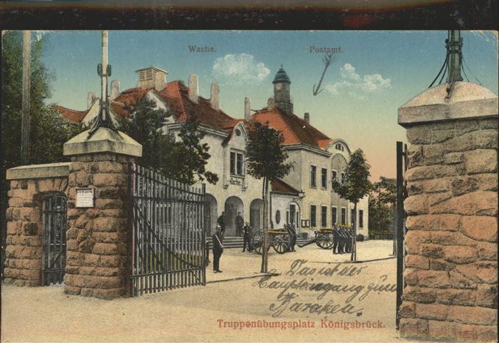 Koenigsbrueck Truppenübungsplatz Haupteingang zum Neu