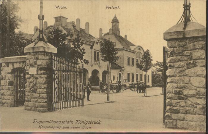 Koenigsbrueck Truppenübungsplatz Haupteingang zum Neu