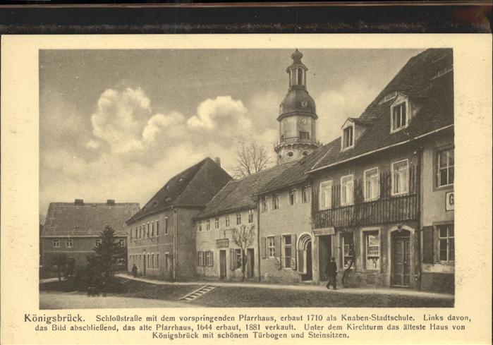 Koenigsbrueck Schloss_Strasse Pfarrhaus Knaben_Stadts