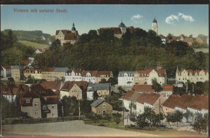 Nossen Teilansicht Untere Stadt Schloss Kirche