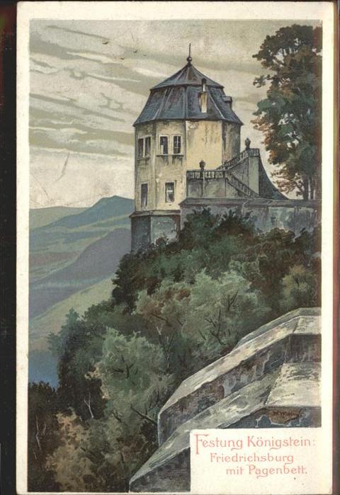 Koenigstein Saechsische Schweiz Festung Königstein Friedrichsburg mit P