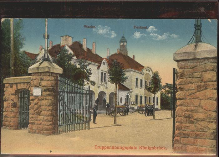 Koenigsbrueck Truppenuebungsplatz Neues Lager Haupteingang Wache Post Feldpost
