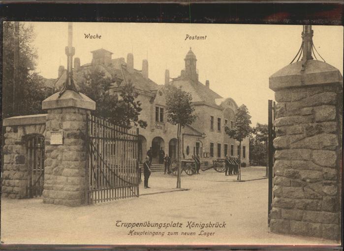 Koenigsbrueck Truppenübungsplatz Haupteingang zum Neu