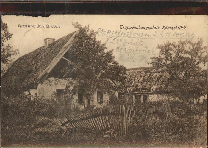 Koenigsbrueck Truppenübungsplatz Verlassenes Dorf Quo