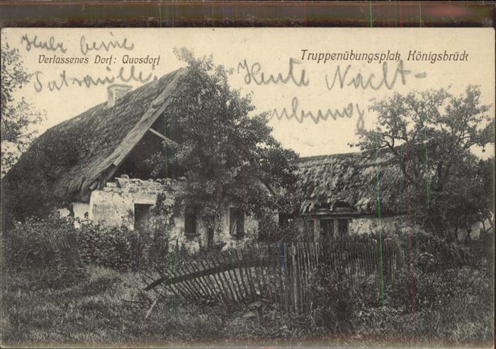 Koenigsbrueck Truppenübungsplatz Verlassenes Dorf Quo