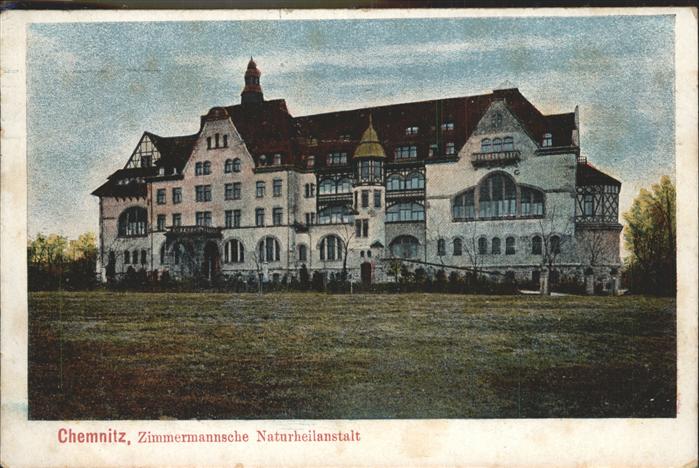 CHEMNITZ Sachsen Zimmermann'sche Naturheilanstalt Kuenstlerkarte