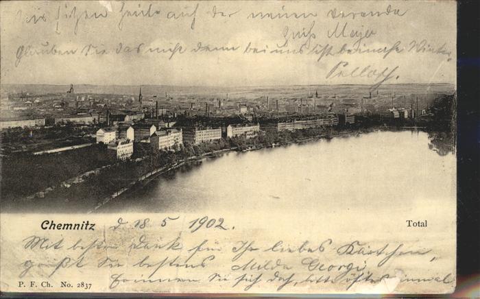 CHEMNITZ Sachsen Panoramablick auf Chemnitz