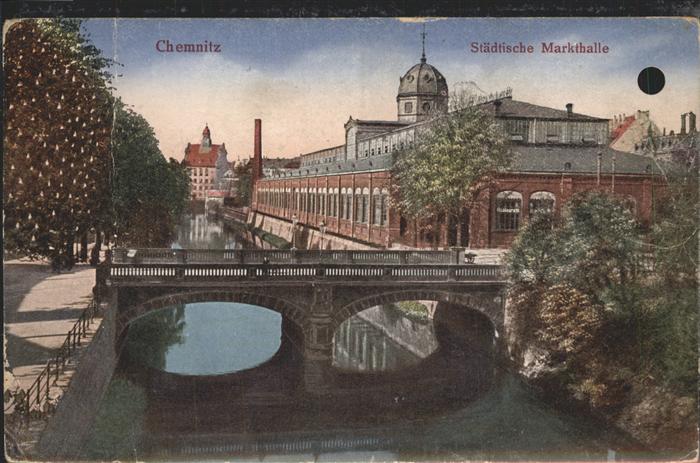 CHEMNITZ Sachsen Staedtische Markthalle Kuenstlerkarte