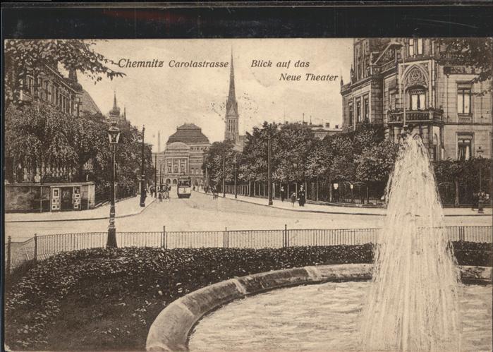 CHEMNITZ Sachsen Carolastrasse mit Blick auf das Neue Theater