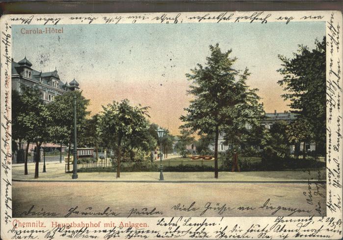 CHEMNITZ Sachsen Hauptbahnhof mit Anlagen