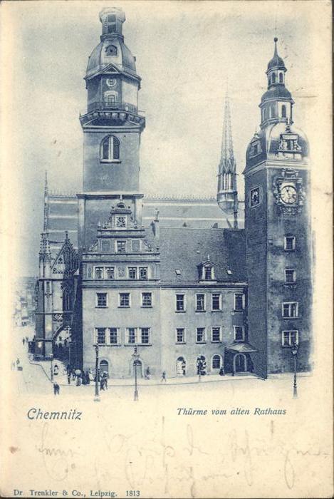 CHEMNITZ Sachsen Tuerme vom alten Rathaus