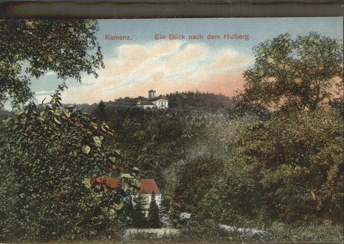 Kamenz Sachsen Blick zum Hutberg Künstlerkarte