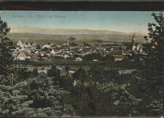 Kamenz Sachsen Blick vom Hutberg Künstlerkarte