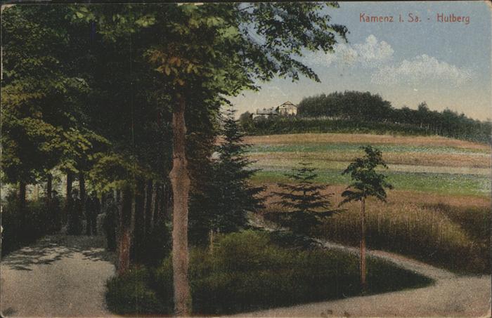 Kamenz Sachsen Blick zum Hutberg Künstlerkarte