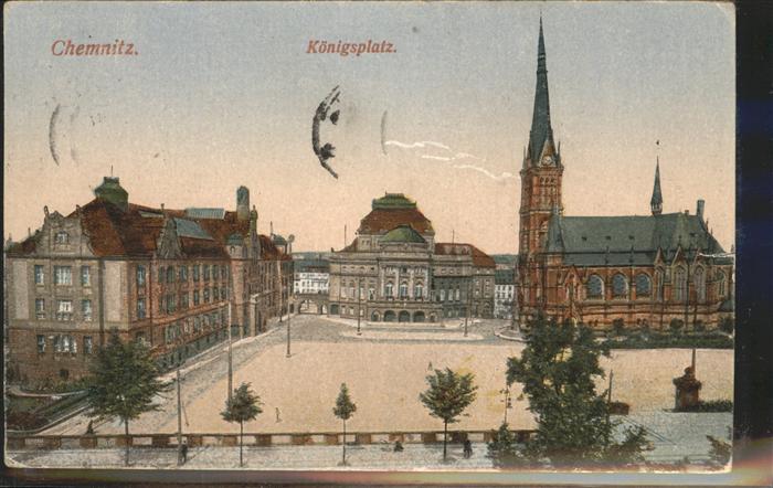 CHEMNITZ Sachsen Koenigsplatz Kuenstlerkarte NZ4
