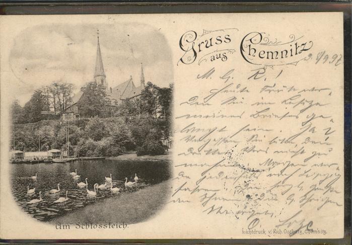 CHEMNITZ Sachsen Am Schlossteich Schlosskirche
