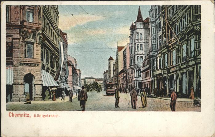 Chemnitz Königstrasse Künstlerkarte