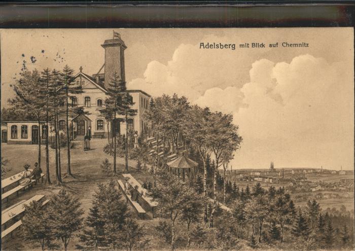 Chemnitz Adelsberg mit Blick auf Chemnitz