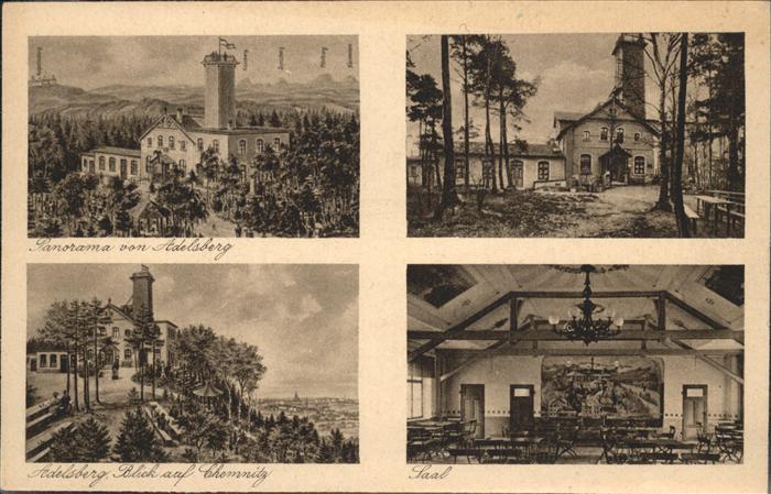 Adelsberg Chemnitz Panorama Blick auf Chemnitz Hotel