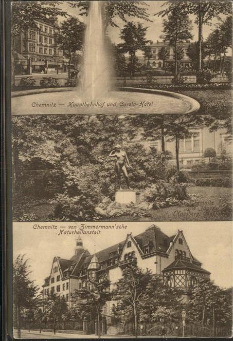 CHEMNITZ Sachsen von Zimmermann'sche Naturheilanstalt Statur Die Jaegerin Hauptb