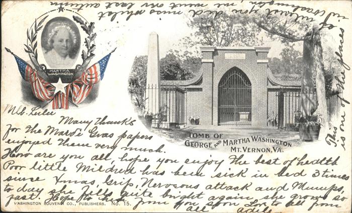 Mount Vernon Virginia Tomb of George and Martha Washington