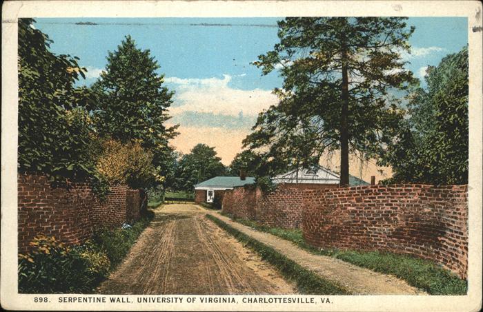 Charlottesville Virginia Serpentine Wall University