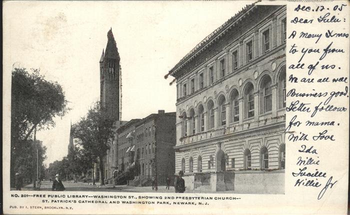 Newark New Jersey Free Public Library St. Patrick's Cathedral