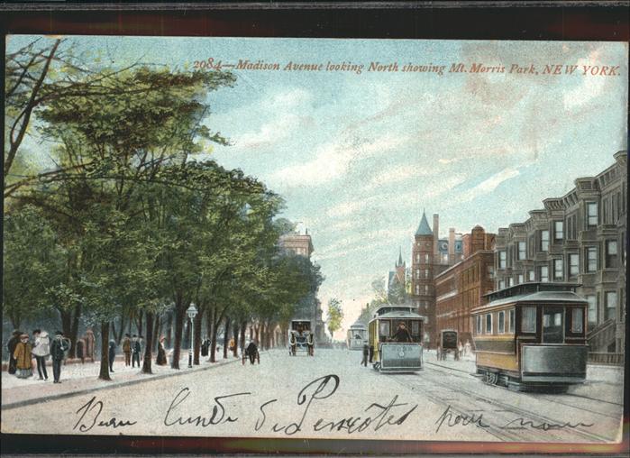 New York City Madison Avenue Mt. Morris Park Strassenbahnen