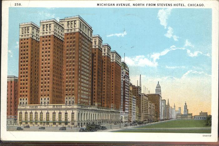 Chicago Illinois Michigan Avenue Stevens Hotel