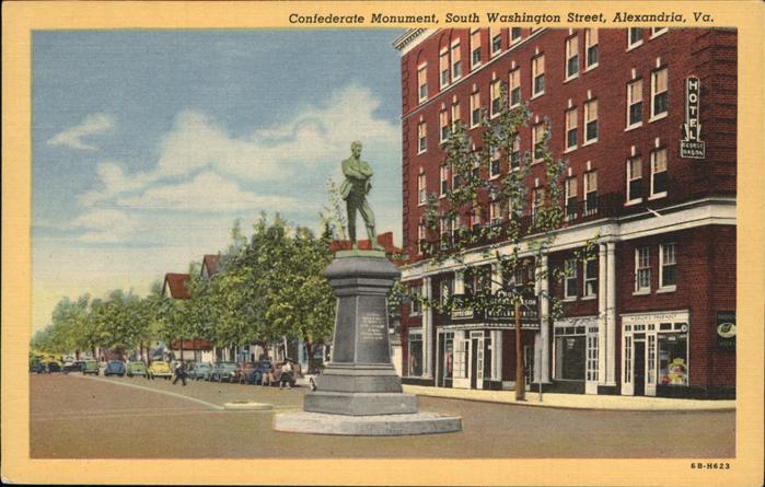 Alexandria Virginia Confererate Monument South Washington Street