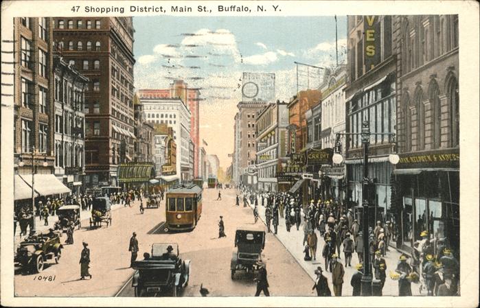 Buffalo New York Main St. Shopping District Strassenbahn