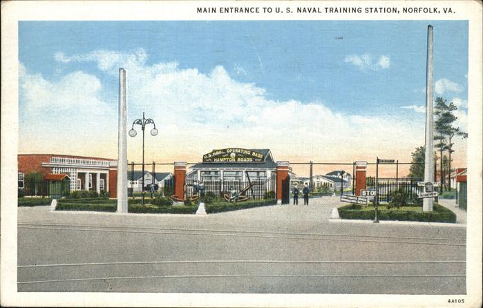 Norfolk Virginia Main Entrance to U.S. Naval Training Station