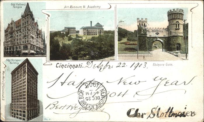 Cincinnati Ohio Sky Scraper Building Art-Museum Academy Elsinore Gate