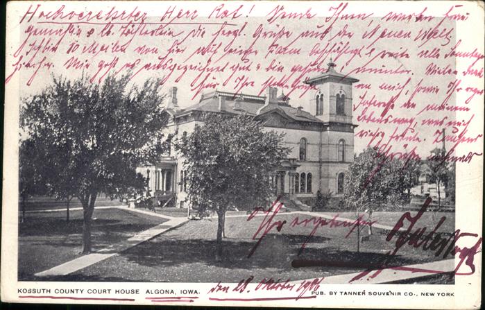 Algona Kossuth County Court House