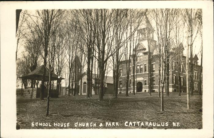 New York City School House Church & Park Cattaraugus