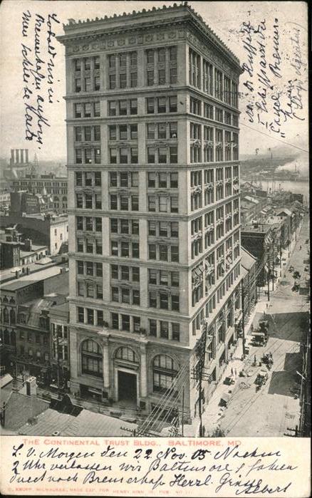 Baltimore Maryland The Continental Trust Bldg