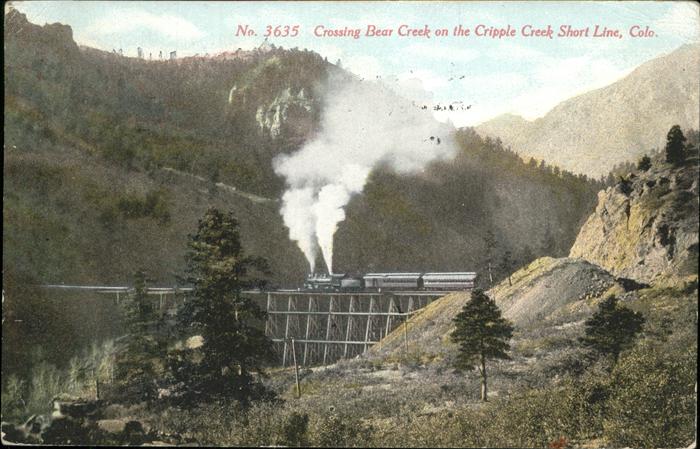 Colorado City Colorado Crossing Bear Creek on the Cripple Creek Short Line