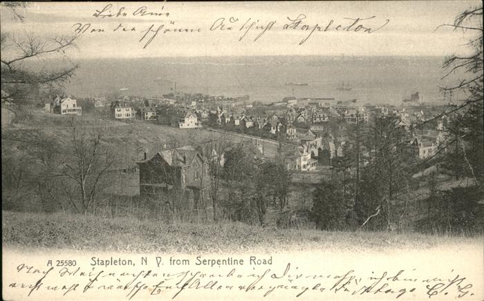 Stapleton New York View from Serpentine Road