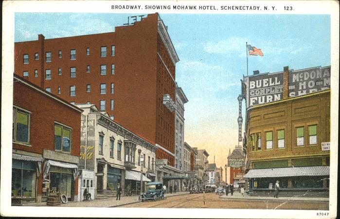 Schenectady Broadway   showing Mohawk Hotel